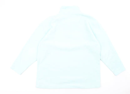 Visage Womens Blue Polyester Pullover Sweatshirt Size M Zip