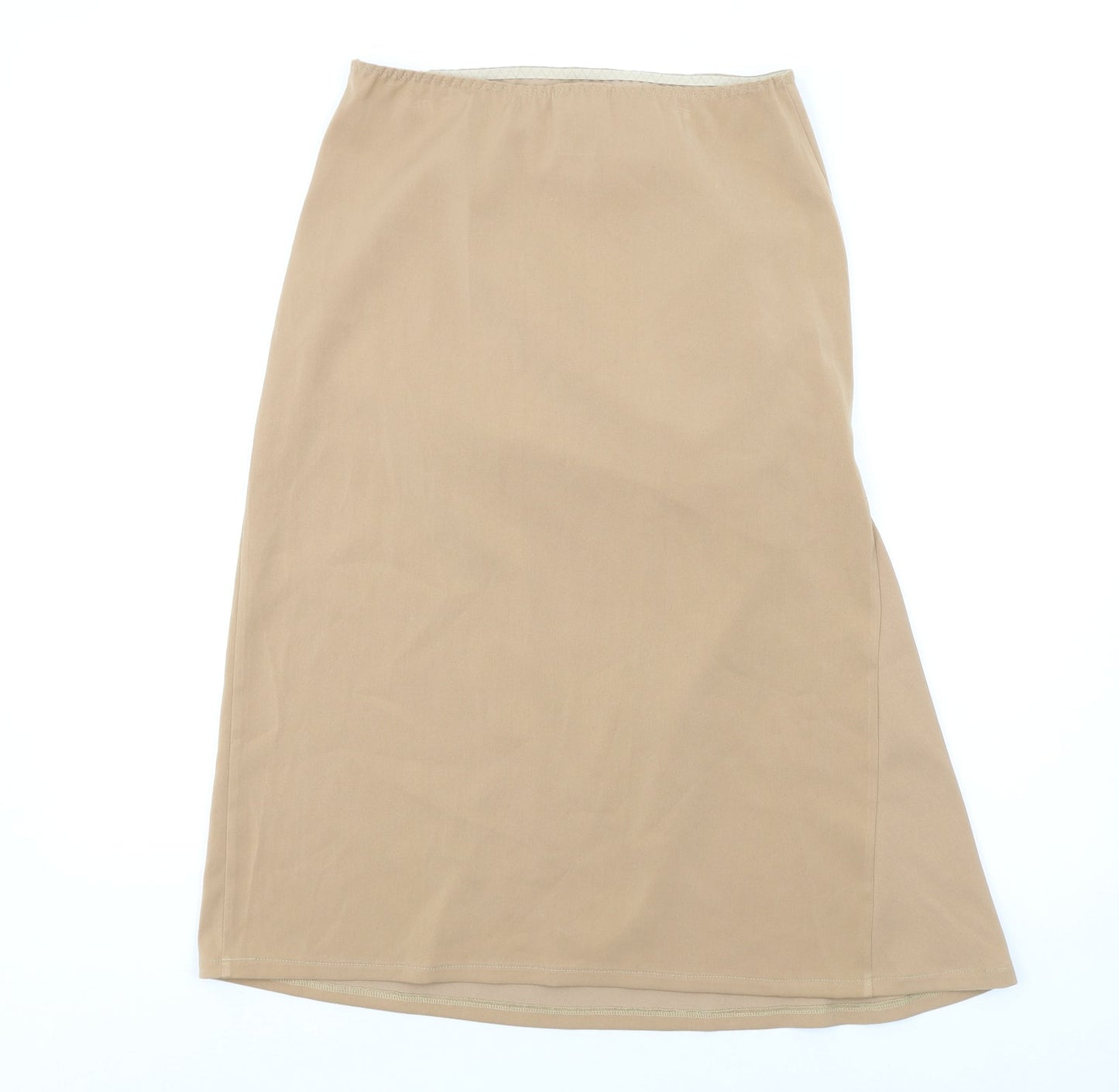 Baylis & Knight Womens Beige Polyester A-Line Skirt Size 14 - Ruched
