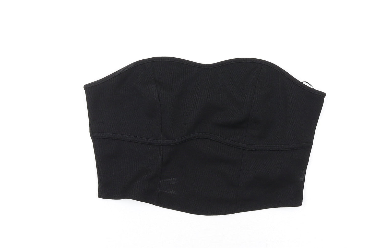 Womens UK Size M H&M Black Cropped T-Shirt
