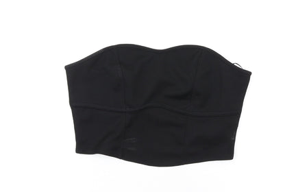 Womens UK Size M H&M Black Cropped T-Shirt