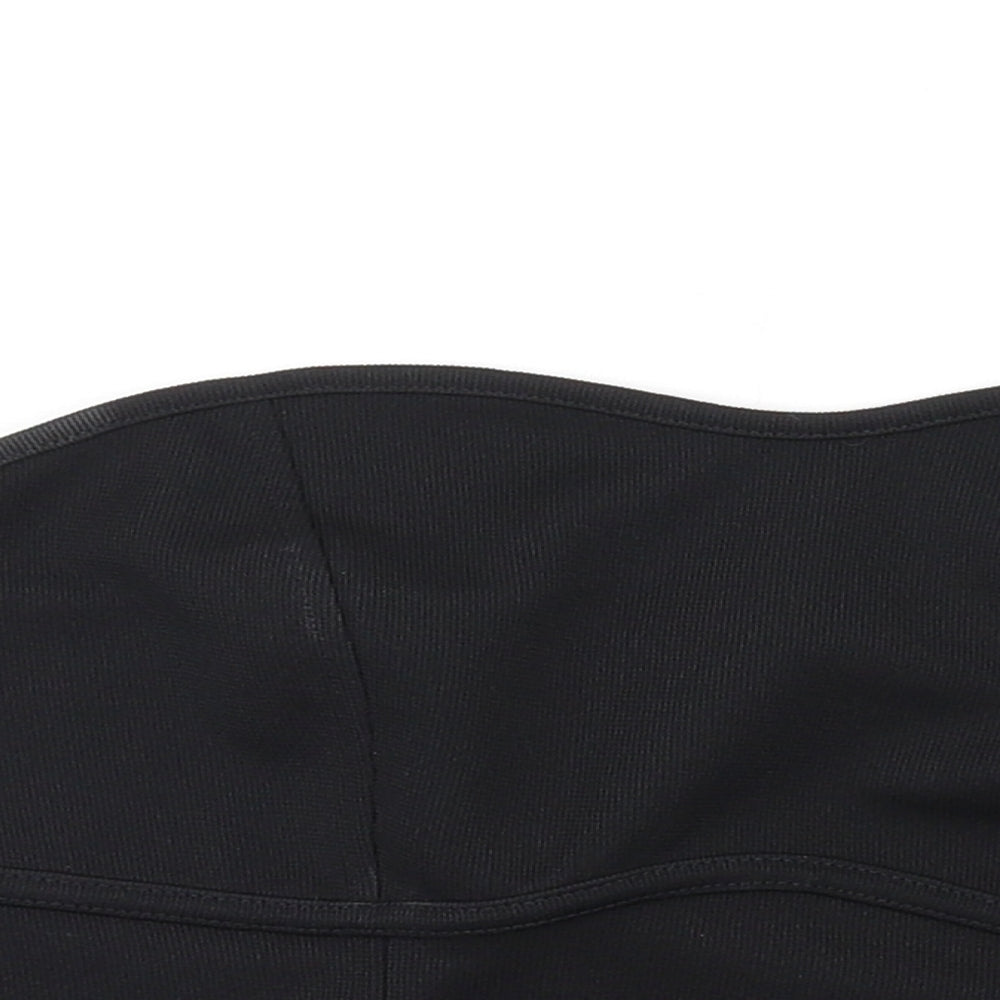 Womens UK Size M H&M Black Cropped T-Shirt