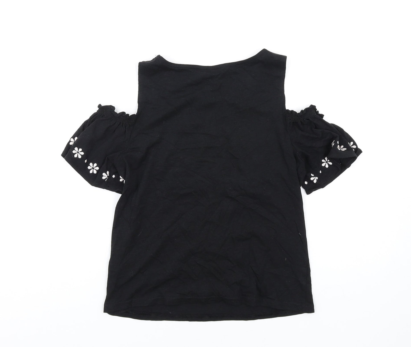 Womens UK Size 6 New Look Black Basic T-Shirt