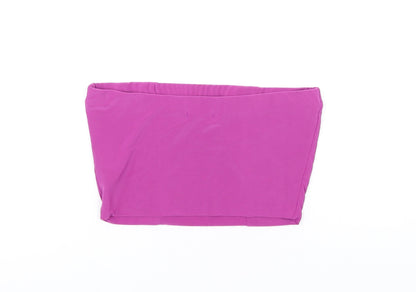 Womens UK Size 8 PRETTYLITTLETHING Purple Cropped T-Shirt