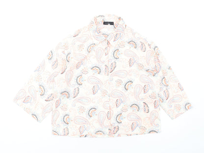 Womens UK Size 12 Exhibit Multicoloured Basic Button-Up