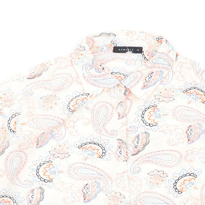 Womens UK Size 12 Exhibit Multicoloured Basic Button-Up