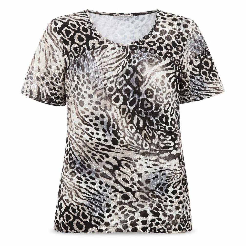 Womens UK Size S Canda Beige Basic T-Shirt