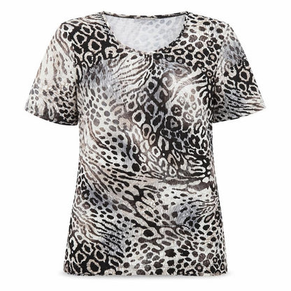 Womens UK Size S Canda Beige Basic T-Shirt