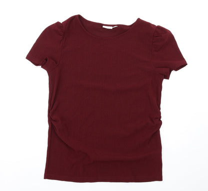 Womens UK Size XL mamalicious Red Basic T-Shirt