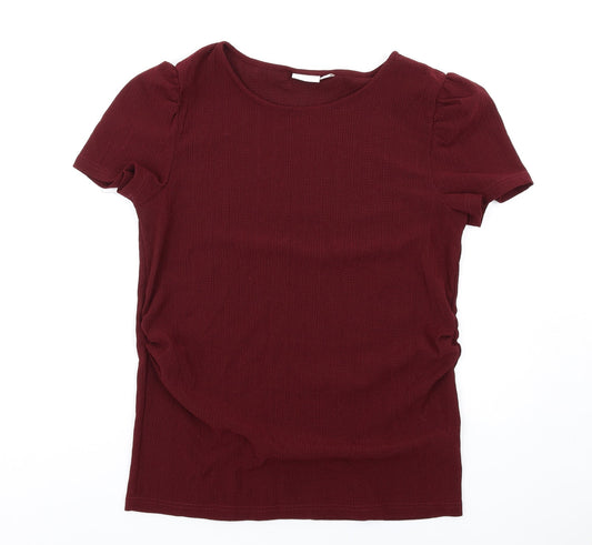 Womens UK Size XL mamalicious Red Basic T-Shirt