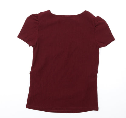 Womens UK Size XL mamalicious Red Basic T-Shirt