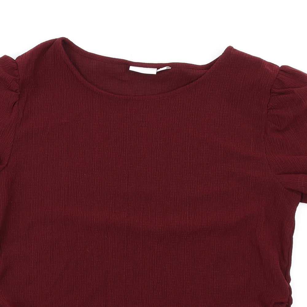 Womens UK Size XL mamalicious Red Basic T-Shirt