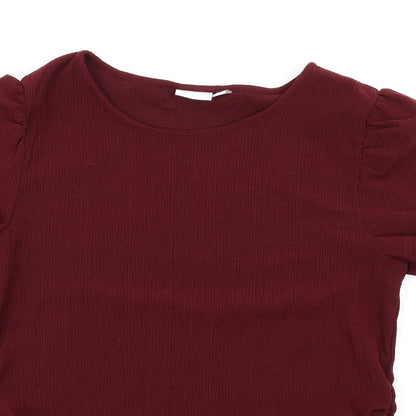 Womens UK Size XL mamalicious Red Basic T-Shirt