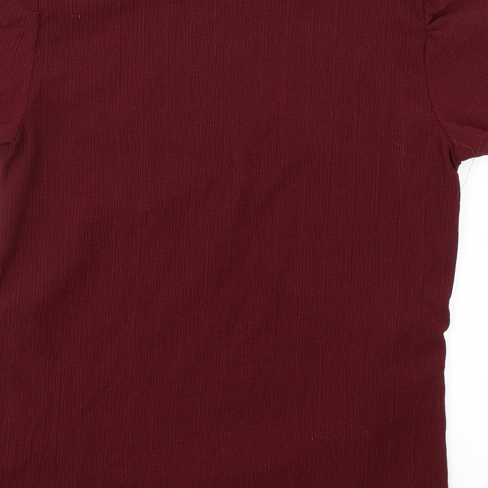 Womens UK Size XL mamalicious Red Basic T-Shirt