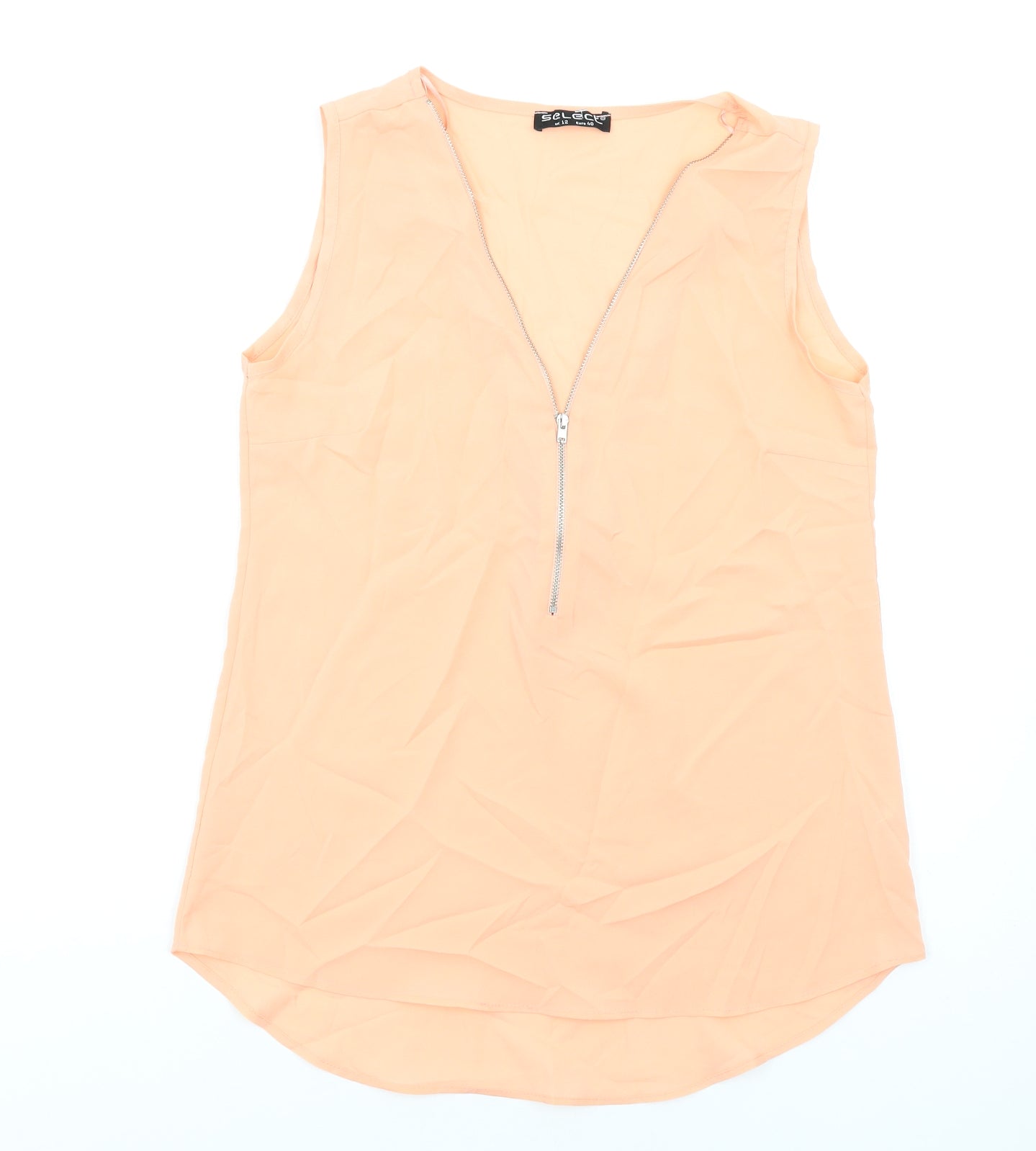 Womens UK Size 12 Select Pink Basic Tank