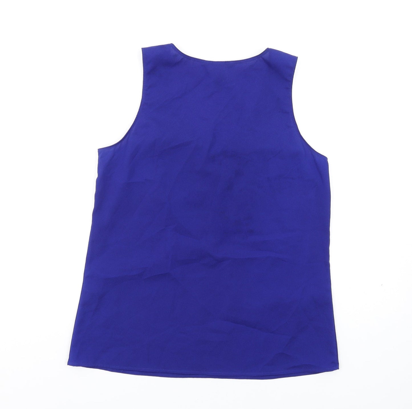 Womens UK Size 8 H&M Blue Basic Tank