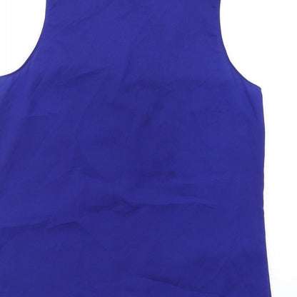 Womens UK Size 8 H&M Blue Basic Tank