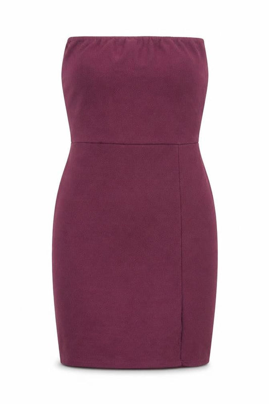 prettylitt Womens Purple Polyester Bodycon Size 8 Square Neck Pullover