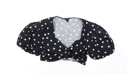 Womens UK Size 12 River Island Black Basic Blouse