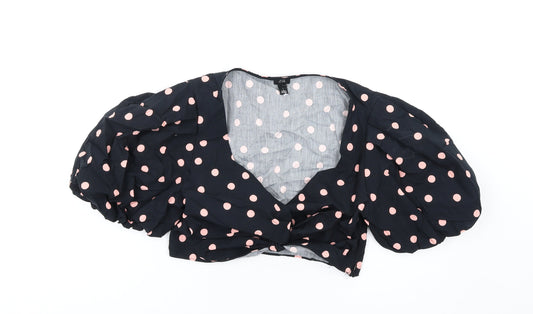 Womens UK Size 12 River Island Black Basic Blouse
