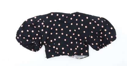 Womens UK Size 12 River Island Black Basic Blouse