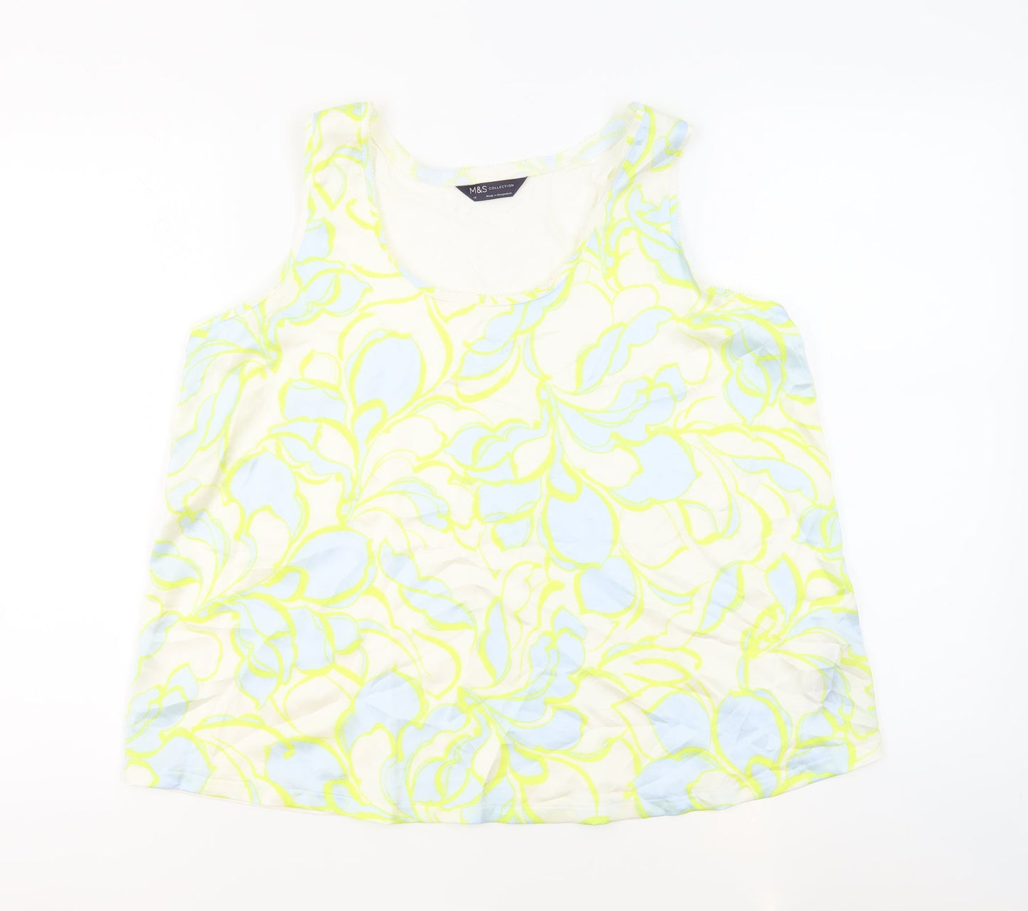 Womens UK Size 14 Marks and Spencer Ivory Basic Tank