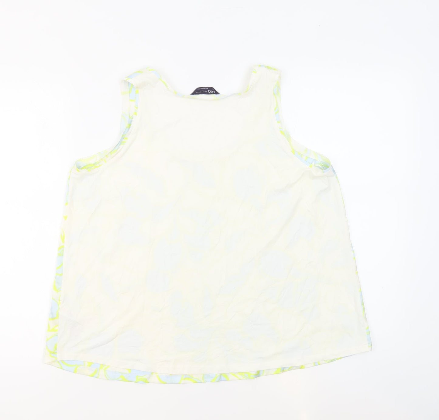 Womens UK Size 14 Marks and Spencer Ivory Basic Tank
