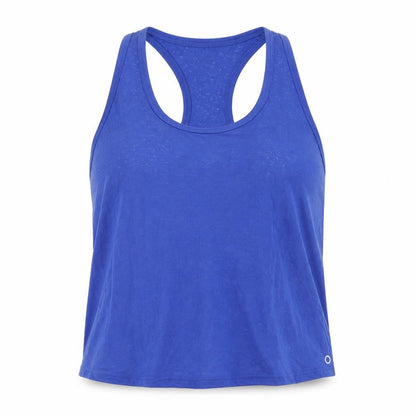 Goodmove Womens Blue Polyester Basic Tank Size 18 Scoop Neck Pullover - Sheer