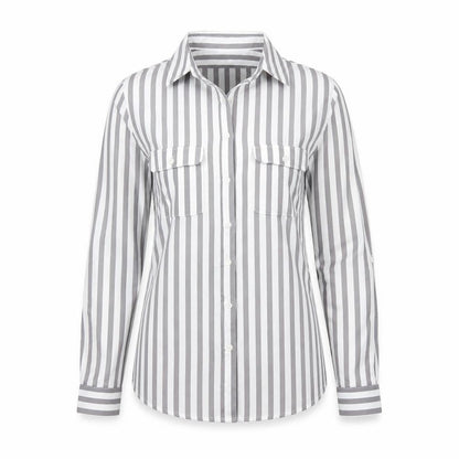 Womens UK Size 8 NEXT Grey Basic Button-Up