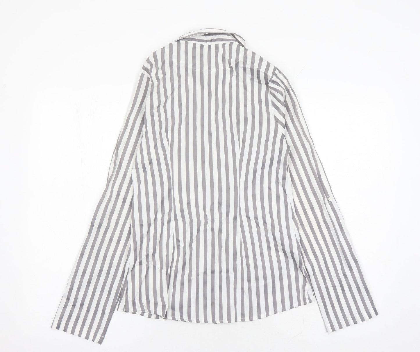 Womens UK Size 8 NEXT Grey Basic Button-Up