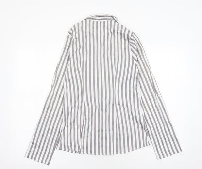 Womens UK Size 8 NEXT Grey Basic Button-Up