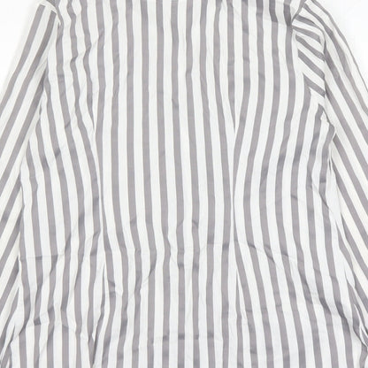 Womens UK Size 8 NEXT Grey Basic Button-Up