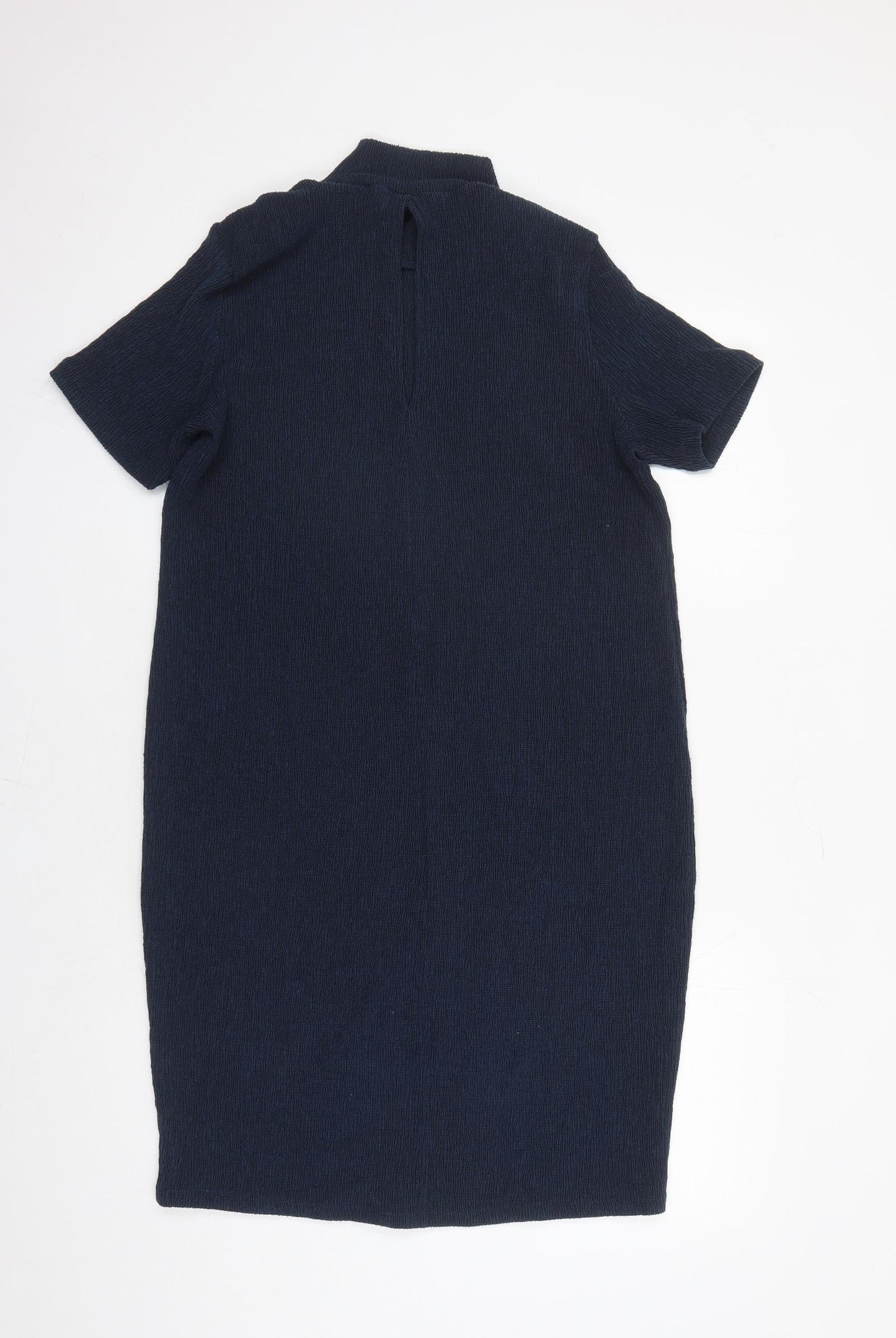 Marks and Spencer Womens Blue Polyester A-Line Size 16 Mock Neck Pullover