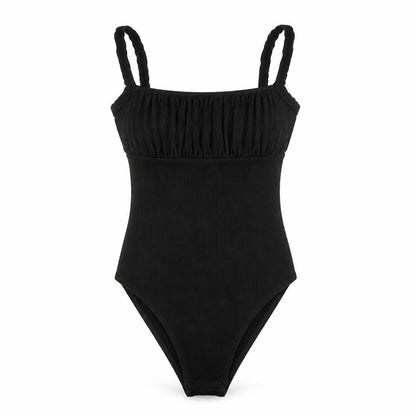 Womens UK Size 6 Topshop One-Piece Black Bodysuit