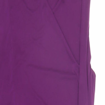 Celeb Boutique Womens Purple Polyester Bodycon Size M Cowl Neck Pullover - Chain Detail