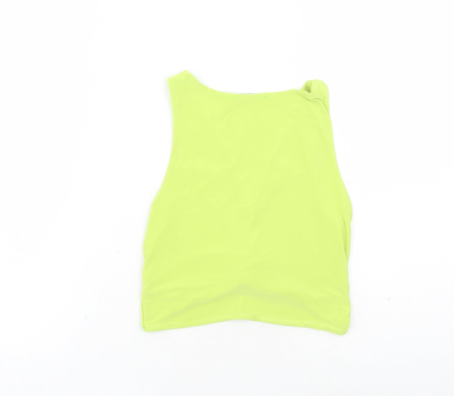 Womens UK Size 10 PRETTYLITTLETHING Green Cropped Tank