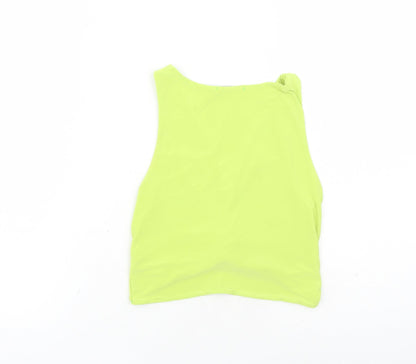 Womens UK Size 10 PRETTYLITTLETHING Green Cropped Tank