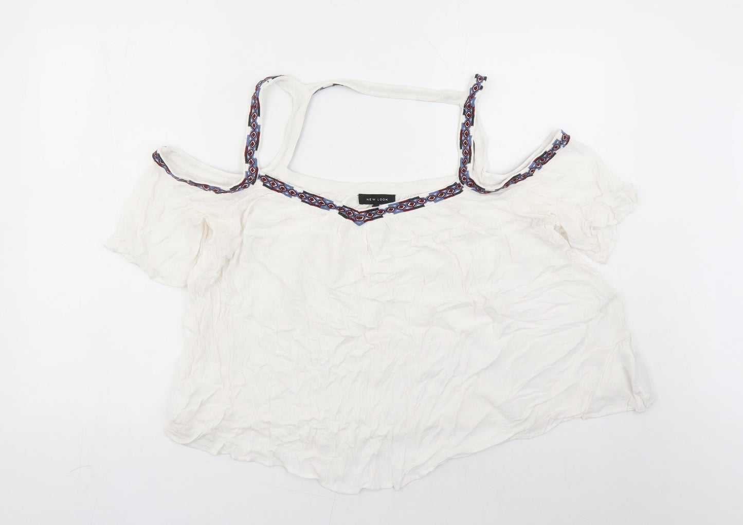 Womens UK Size 16 New Look White Basic Blouse