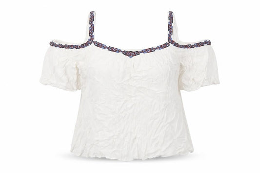 Womens UK Size 16 New Look White Basic Blouse