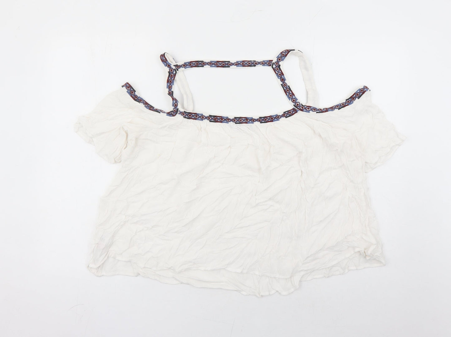 Womens UK Size 16 New Look White Basic Blouse