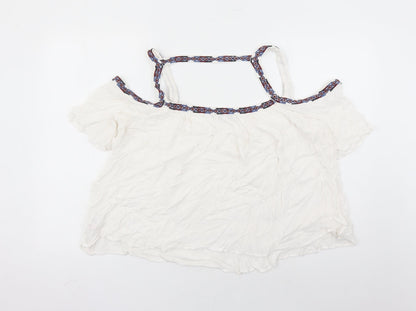 Womens UK Size 16 New Look White Basic Blouse
