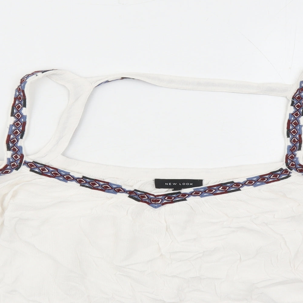 Womens UK Size 16 New Look White Basic Blouse