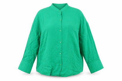 Womens UK Size S Zara Green Basic Button-Up