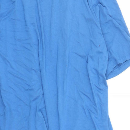 EWM Womens Blue Viscose Kimono T-Shirt Size 14 V-Neck - Waterfall Design