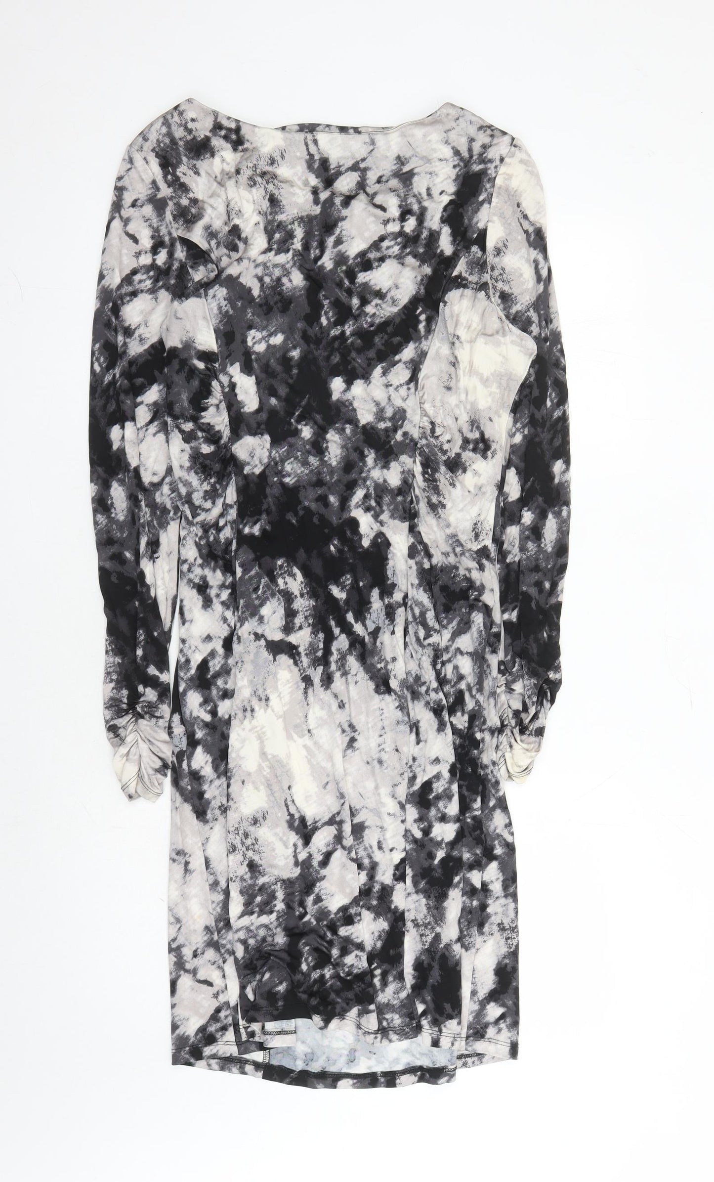 Ghost London Womens Black Geometric Viscose A-Line Size 18 Round Neck Pullover - Keyhole Neckline