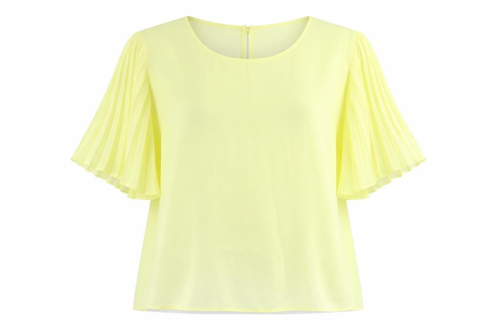 Womens UK Size 18 River Island Yellow Basic Blouse