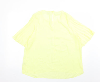 Womens UK Size 18 River Island Yellow Basic Blouse