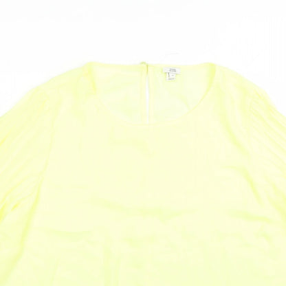 Womens UK Size 18 River Island Yellow Basic Blouse