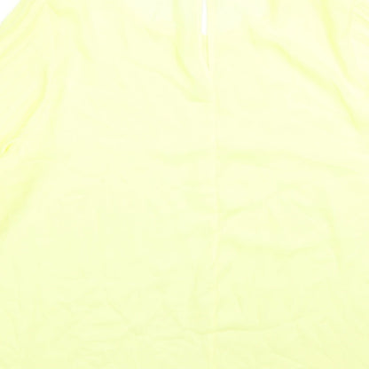 Womens UK Size 18 River Island Yellow Basic Blouse