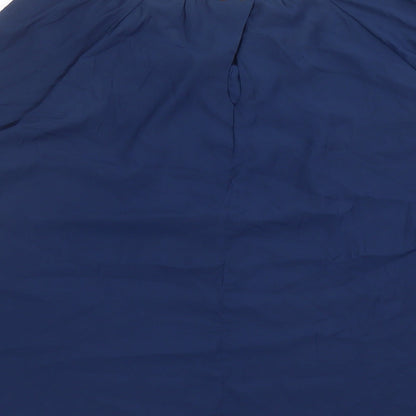 Womens UK Size M Mango Blue Basic Blouse