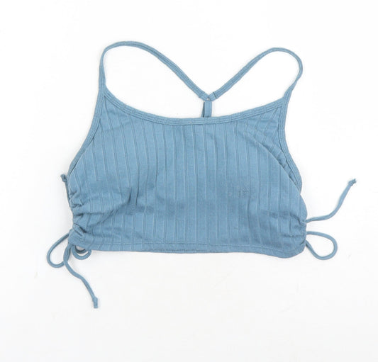 Womens UK Size M Gilly Hicks Blue Cropped Tank